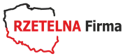 napis rzetelna firma wpisany w obrys mapy polski